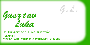gusztav luka business card
