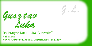 gusztav luka business card